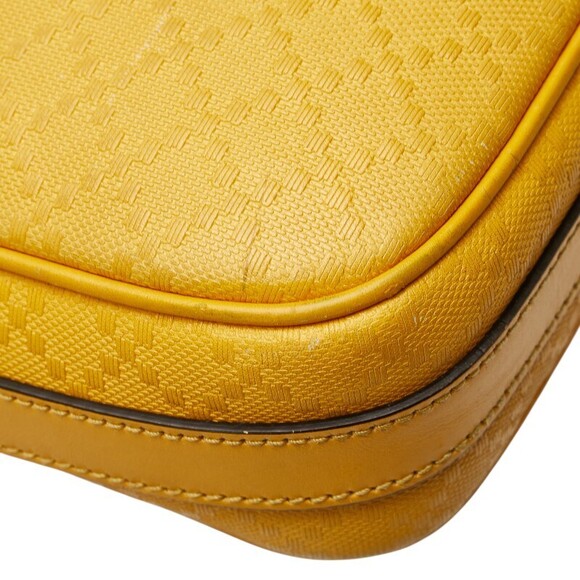 Gucci Diamante Business Bag Shoulder Yellow Leather - Picture 7 of 9